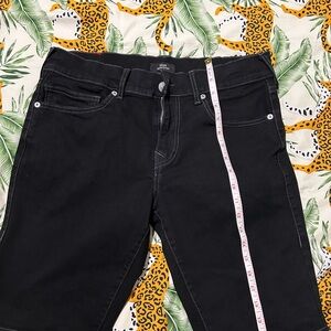 True Religion Black Jeans with White Stitching